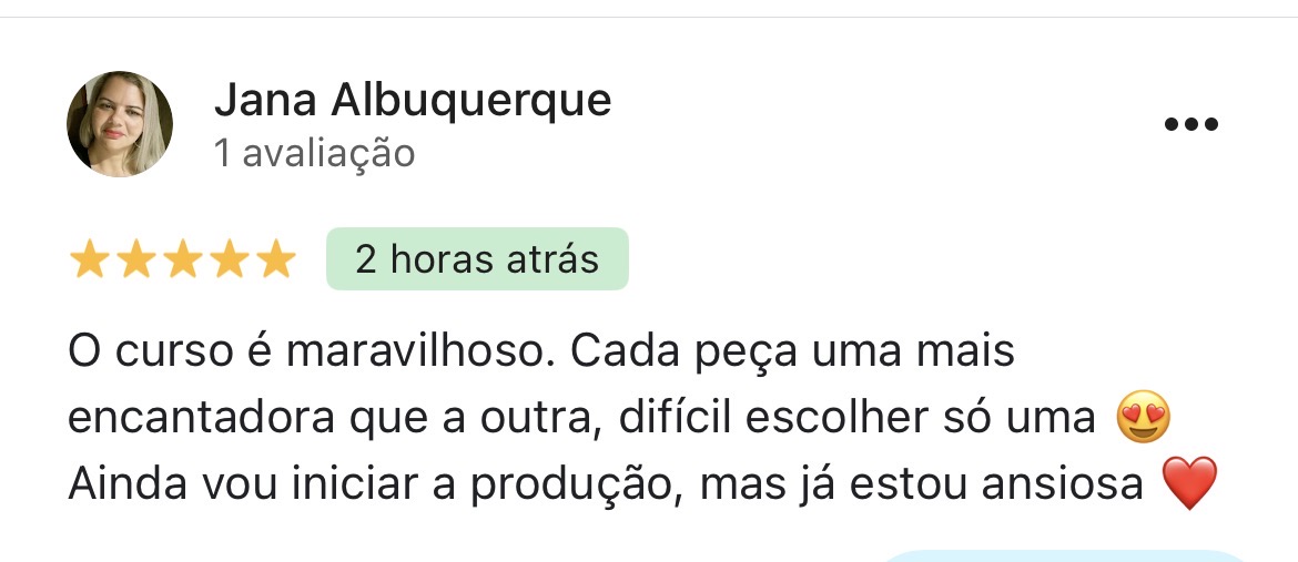 Avaliação original de aluna do Ateliê da Mony, imagem 9